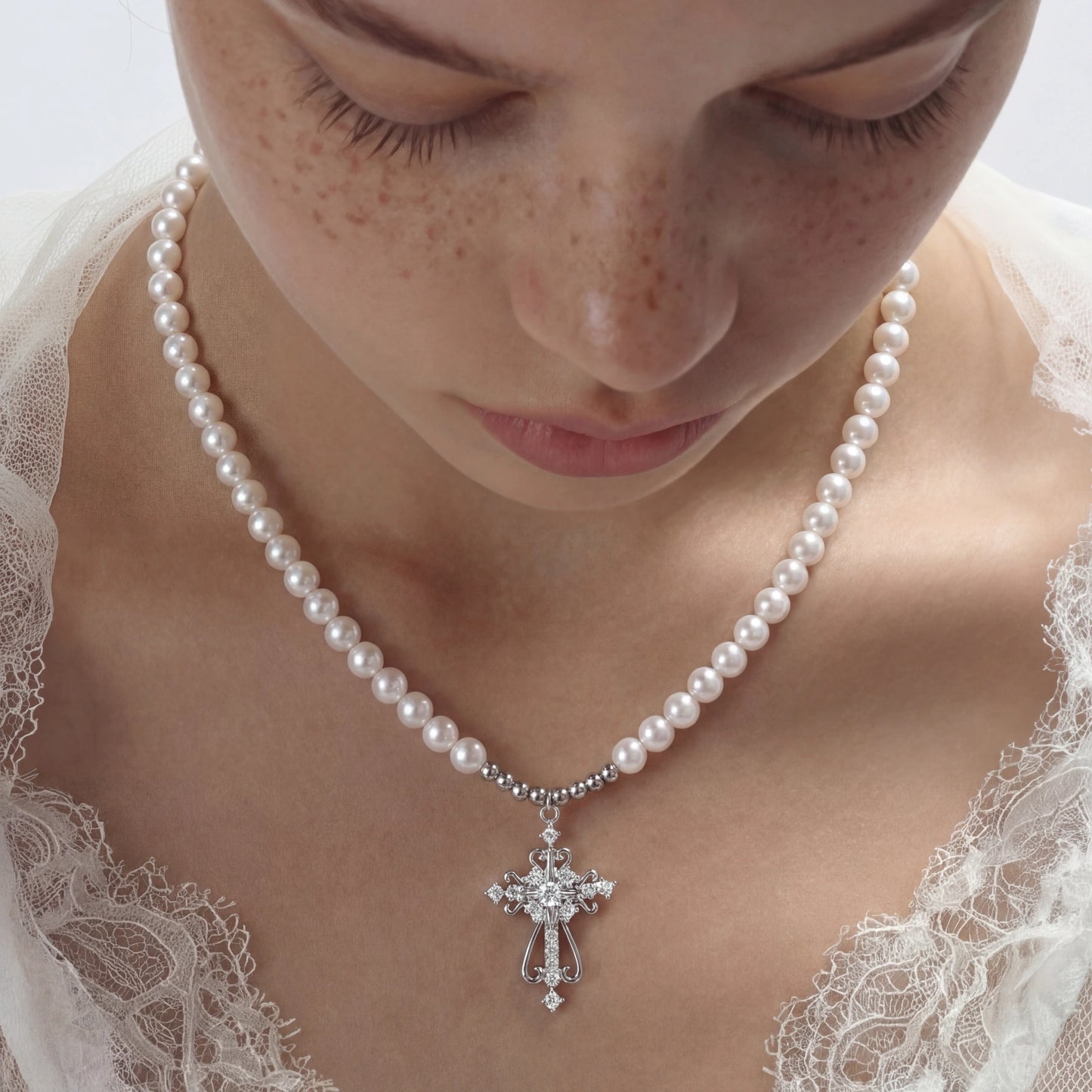 Divine Grace Pearl Cross