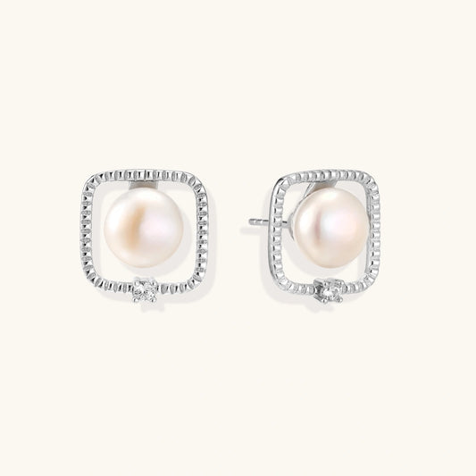 Pearl Halo Studs